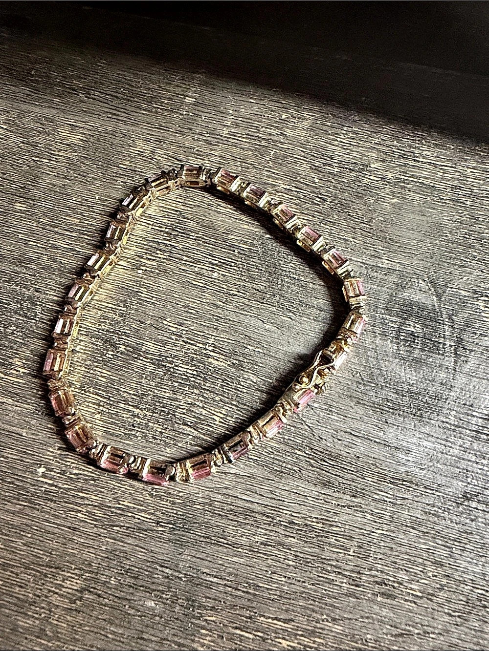Pink Crystal Tennis Bracelet Like New